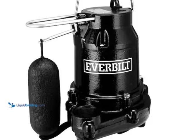 Lot 49-3709014 - Everbilt 1/2 HP Cast Iron Submersible Sump Pump – Heavy-Duty Float Switch, 63 GPM. Everbilt Pro Grad...