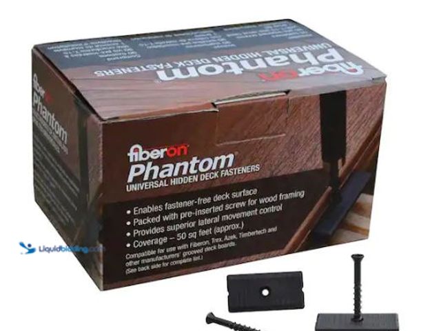 Lot 49-1549292 - Fiberon Phantom Universal Hidden Deck Fastener Box with Pre-Inserted Screws, Black Qty (2), Model # ...