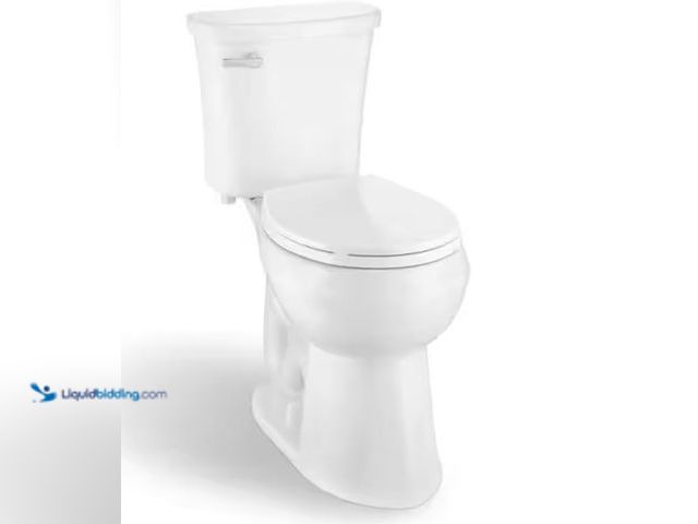 Lot 49-2005743 - Glacier Bay Power Flush 12 inch Rough In Two-Piece 1.28 GPF Single Flush Round Toilet in White Seat ...