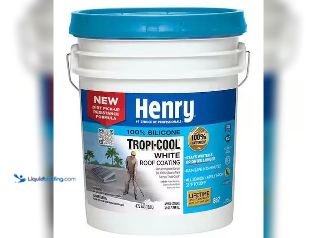 Lot 49-5490256 - Henry
887 Tropi-Cool White 100% Silicone Reflective Roof Coating 4.75 gal. 
Internet # 205049553
...