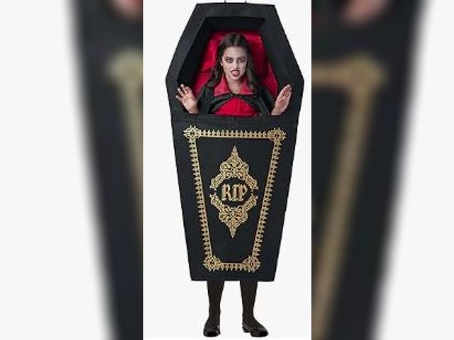Lot 49-3523460 - SEASONS Vampire Casket Kid's Costume. Model #B0CHGRZLP2. Unsued.