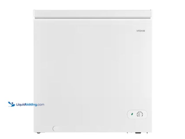 Lot 49-1566698 - Vissani 7.0 cu. ft. Manual Defrost Chest Freezer with LED Light in White Garage Ready, Model # HMCF7...