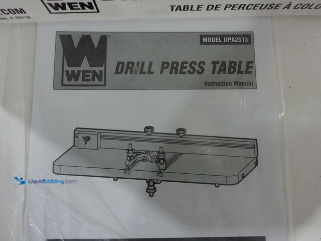 Lot 49-2006031 - WEN 24 in. x 12 in. Drill Press Table with an Adjustable Fence and Stop Block, Model # DPA2513, Unus...