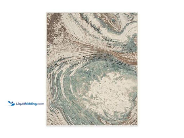 Lot 49-1625993 - Ruggable 8'x10' Machine-Washable Malaspina Natural Sage Area Rug with Standard Pad - MSRP $489.00 - ...