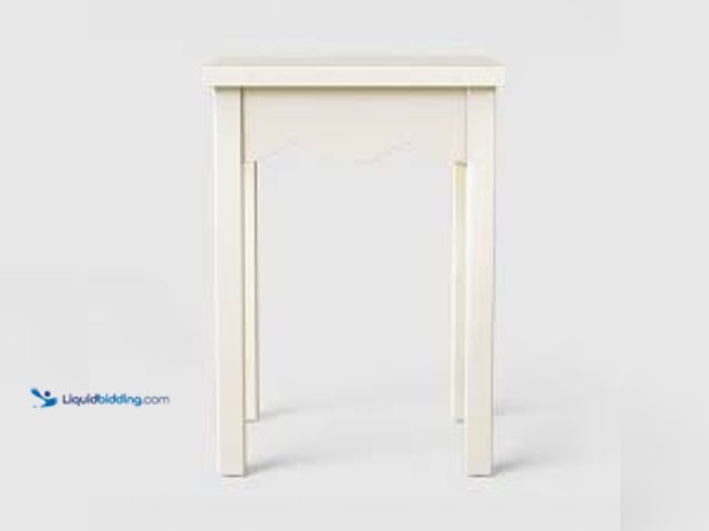 Lot 49-5539864 - Wavy Scallop Side Table White - Fully Assembled. Unused