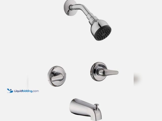 Lot 49-5545849 - Glacier Bay Aragon Two-Handle Tub and Shower Faucet 1.8 GPM in Chrome with Valve, Unused