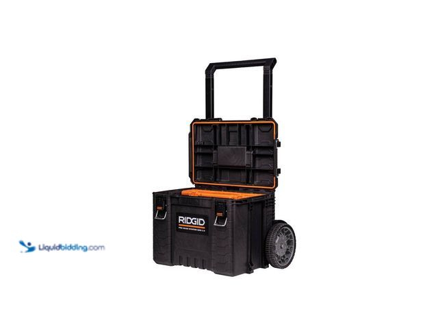 Lot 49-5412923 - RIDGID
Pro Gear System Gen 2.0 Stackable 25 in All Terrain Rolling Tool Box with 9 in. Wheels. Used