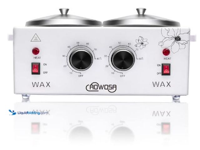 Lot 49-5436416 - Double Wax Warmer Professional Electric Wax Heater Machine for Hair Removal, Dual Waxing Pot Paraffi...