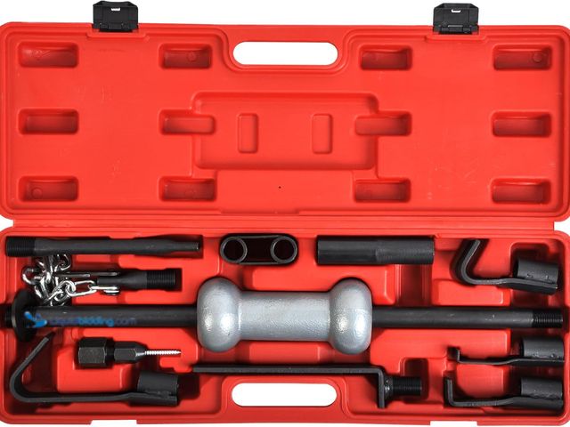 Lot 49-3565853 - WINMAX TOOLS AUTOMOTIVE 13pc Comprehensive 10Lb Dent Puller Slide Hammer Body Repair Garage Tool. Mo...