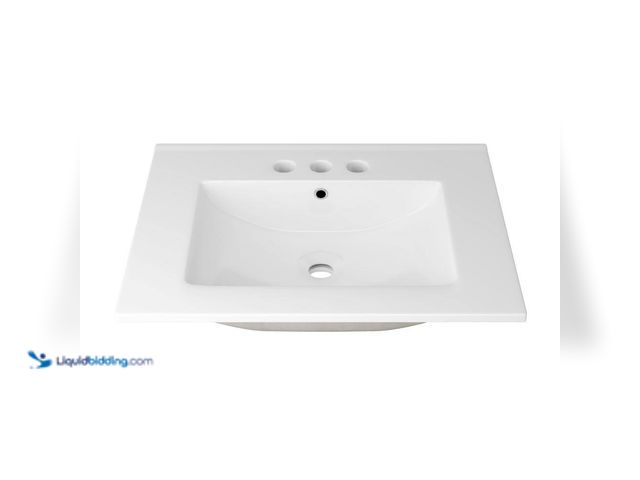 Lot 49-5547976 - Eridanus
Tucson 24 in. W x 18 in. D Vitreous China Vanity Top in White with 3-Faucet Holes (Sink On...