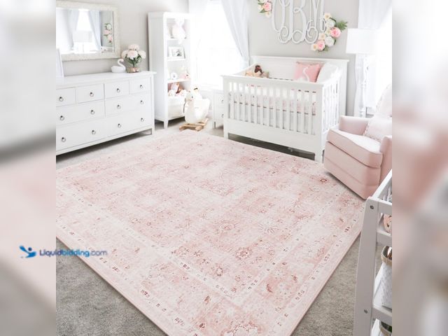 Lot 49-3565484 - 9x12 Washable Area Rugs for Living Room Big Girls Bedroom Clearance Blush Pink Incredibly Soft Faux ...