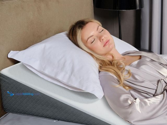 Lot 49-1519281 - Kölbs Bed Wedge Pillow for Sleep Apnea, Sleeping Comfort, Relaxing, Acid Reflux, Heartburn and Back ...