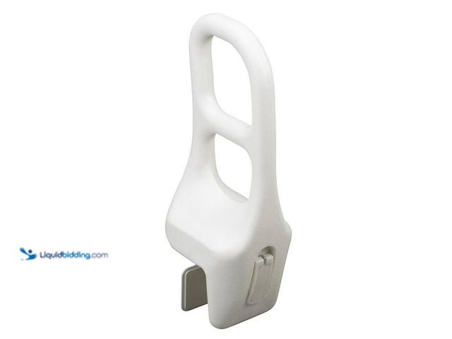 Lot 49-2024174 - Drive Medical 16 in. x 1 in. Bath Shower Tub Grab Rail in White. Model # 12044. MSRP $45.  Unused. U...
