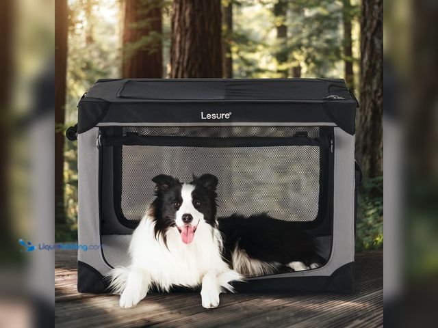 Lot 49-5414263 - Lesure Soft Collapsible Dog Crate - 36 Inch Portable Travel Crate for Large Dogs Indoor & Outdoor, 4...