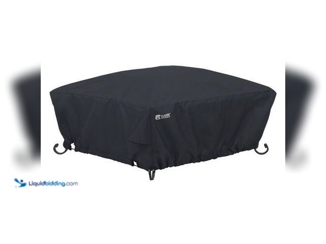 Lot 49-3616812 - Classic Accessories Small Square Full Coverage Fire Pit Cover - Unused Model # 55-555-010401-00  Ref...