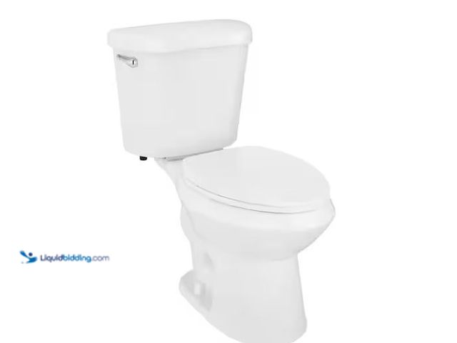 Lot 49-1630889 - Glacier Bay 12 in. Rough In 2-Piece 1.28 GPF Single Flush Elongated Toilet in White, Seat Included, ...