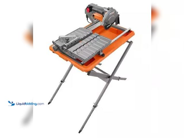 Lot 49-1568743 - PARTS AND REPAIR LOT CONTAINING (1) RIDGID 9-Amp 7 in. Blade Corded Wet Tile Saw with Stand Model # ...
