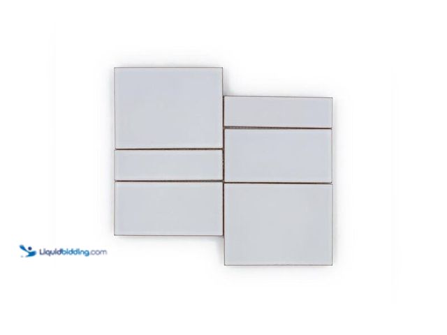 Lot 49-5573629 - Jeffrey Court Artisan Kloud Off-White 9 in. x 11.625 in. Geometric Matte Ceramic Mosaic Wall Tile (0...