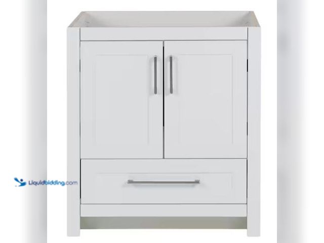 Lot 49-1561393 - Home Decorators Collection Craye 30 in. W x 22 in. D x 34 in. H Bath Vanity Cabinet without Top in W...