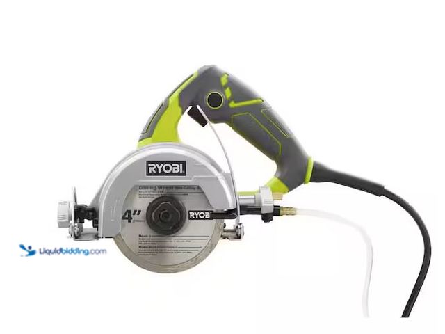 Lot 49-1568647 - RYOBI 12 -Amps 4 in. Blade Corded Wet Tile Saw Model # TC401, Used  Ref#SBS0114