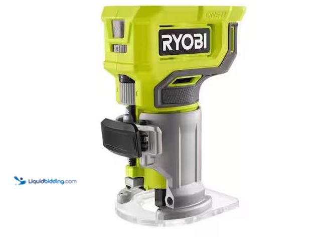 Lot 49-1568764 - RYOBI ONE+ 18V Cordless Compact Fixed Base Router (Tool Only) Model # PCL424B, Unused, Tested Works ...