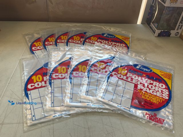 Lot 49-5451676 - Other LOT OF 10 PACKS WITH 10 IN EACH IMPEL COLLECTORS PAGES PLASTIC SLEEVES 9 COUNT BRAND NEW