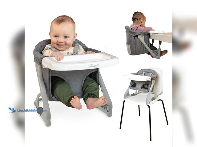 Lot 49-5552914 - Infantino Ultimate Travel Booster, High Chair & Seat, Gray. B0D9KTV9VS. New