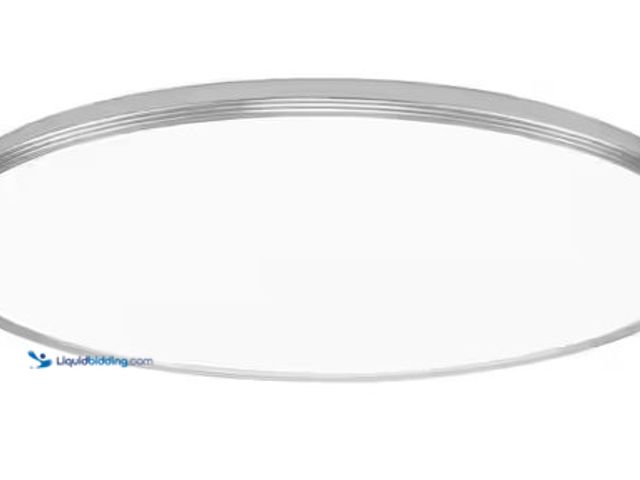 Lot 49-3527814 - Commercial Electric
32 in. W Oval Black Plus Nickel Trim Ring Integrated LED 3500 Lumens Dim Flat P...