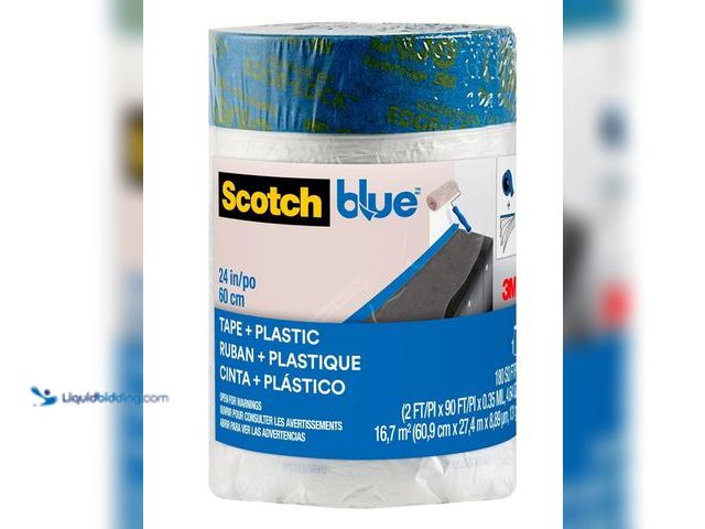 Lot 49-5543442 - QTY 5 - ScotchBlue Pre Plastic Painters Tape, 24 in x 30yd, Tape & Masking Film Combined in One Prod...