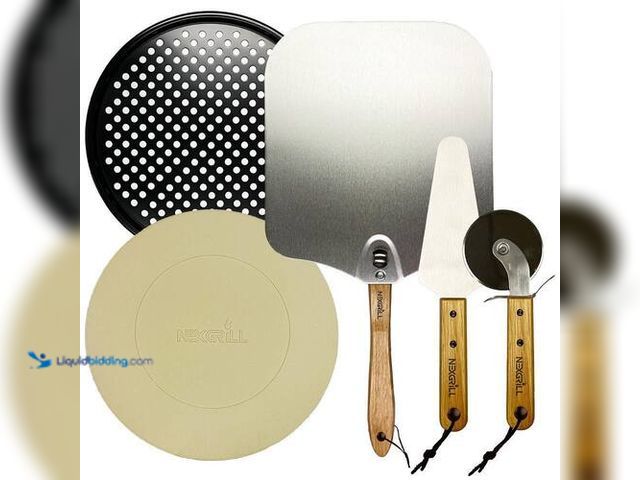 Lot 49-3616617 - Nexgrill Pizza Grilling and Cutting Kit (5 Piece) - New , has attachments Model # 1008108023