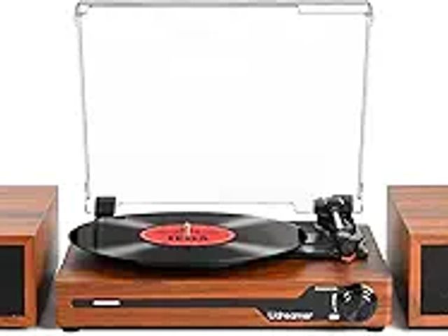 Lot 49-3472736 - Vinyl Record Player with Speakers, Bluetooth Portable Turntable for Vinyl Records, Phonograph LP Pla...