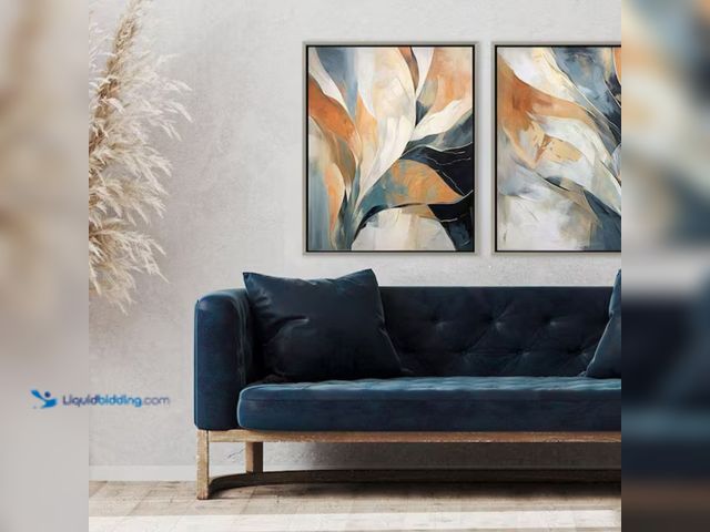 Lot 49-2001103 - Paragon Rhythms of Flow by Orlov 1 Piece Framed Giclee Abstract Art Print 32 in. x 26 in., Model # 4...