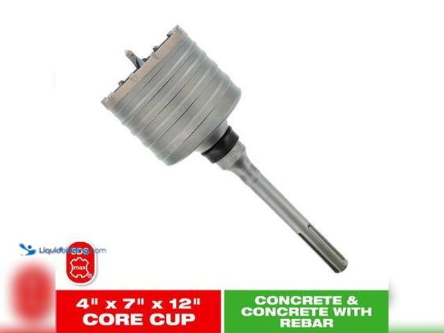 Lot 49-3564851 - DIABLO 4 in. x 7 in. SDS-Max Carbide Tipped Coring Bit (no inner bit) Model # DMAMXCC5050. used