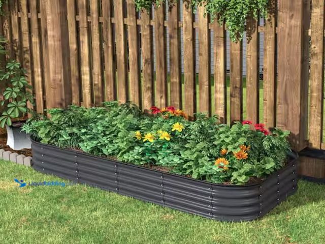 Lot 49-2020867 - VEIKOUS 8 ft. x 4 ft. x 1 ft. Galvanized Steel Raised Garden Bed Planter Box Outdoor, Gray, Model # ...