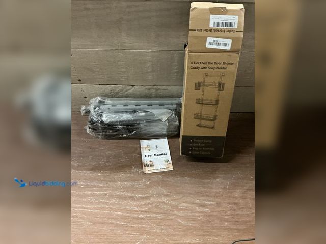 Lot 49-3528539 - HapiRm Hanging Shower Caddy Organizer - Shower Shelf with 22 Hooks and 2 Toothbrush Holders, No Dril...