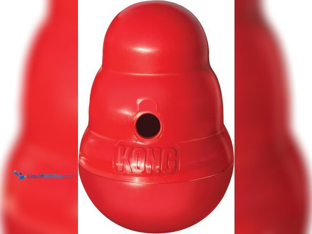 Lot 49-5542772 - KONG Wobbler - Interactive Dog Toy for Treat Dispensing - Dog Slow Feeder for Healthy Eating - for M...