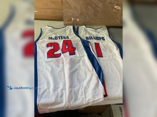 Lot 49-1811289 - COLLECTIBLE 2 DETROIT PISTONS FAN GIVEAWAY JESEY NIGHT INCLUDING MCDYESS ANS BILLUPS