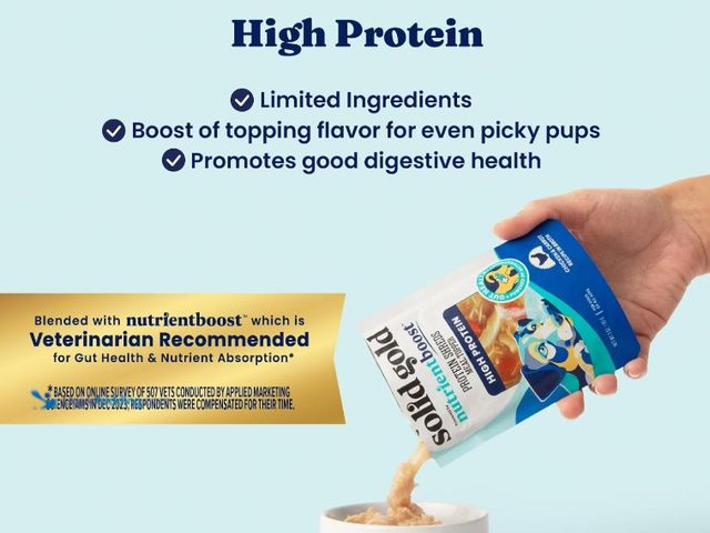 Lot 49-5543130 - 26 x 3oz. Solid Gold Protein Shreds Dog Food Topper for Dry Food- High Protein Meal Toppers for Dogs...
