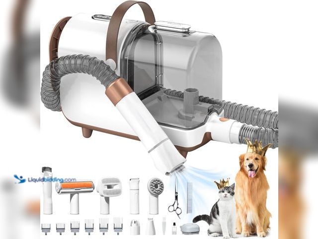 Lot 49-5413685 - Bunfly Dog Grooming Kit & Dog Hair Vacuum, 3L Large Capacity Dust Cup,13,000KPa Powerful Suction, 99...