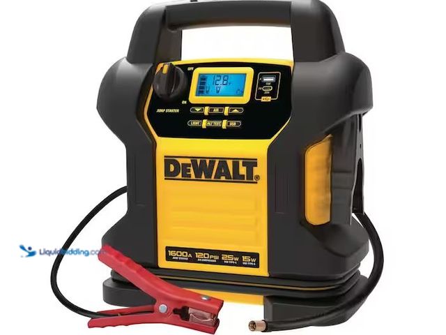 Lot 49-3472060 - DEWALT 1600 Peak Amp Jump Starter with Digital Compressor and USB Power Bank Model # DXAEJ14, Slight...