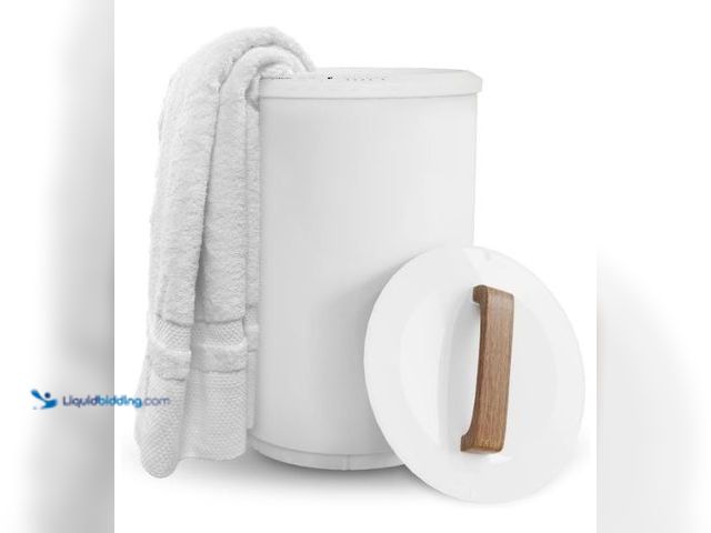 Lot 49-3432108 - SAMEAT Heated Towel Warmers for Bathroom - Large Towel Warmer Bucket, Wood Handle, Auto Shut Off, Fi...