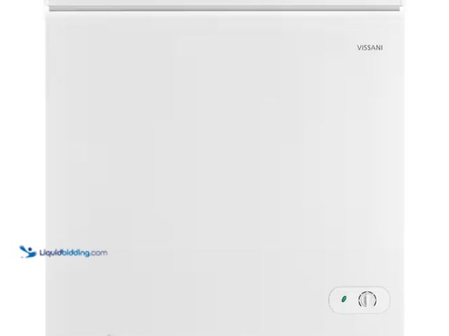 Lot 49-1536825 - Vissani 7.0 cu. ft. Manual Defrost Chest Freezer with LED Light in White, Garage Ready, Model # HMCF...