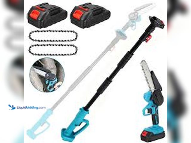 Lot 49-3565139 - 2-in-1 Cordless Pole Saw Chainsaw with Extension Pole for Tree cutting Used