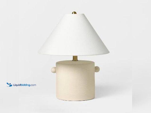 Lot 49-3565055 - Ceramic Table Lamp Tan - Threshold™ designed with Studio McGee Unused