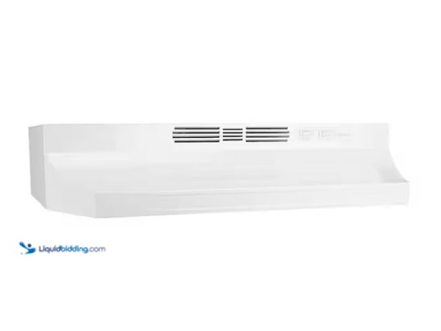 Lot 49-1574806 - Broan-NuTone RL6200 Series 24 in. Ductless Under Cabinet Range Hood with Light in White, Model # RL6...