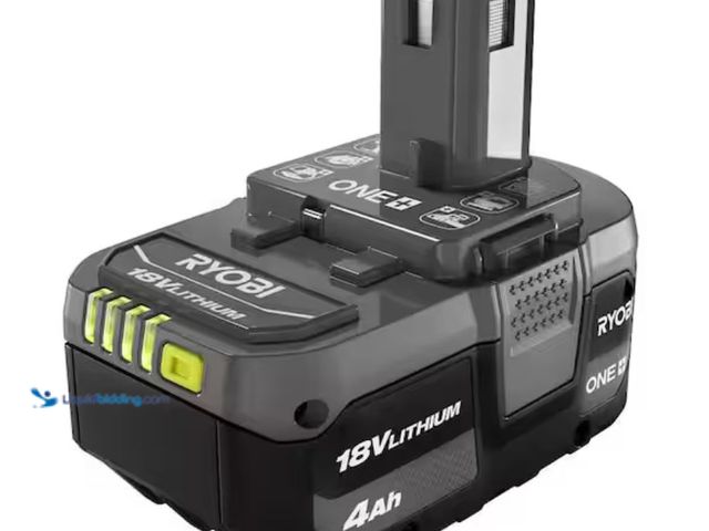 Lot 49-1623625 - RYOBI ONE+ 18V 4.0 Ah Lithium-Ion Battery, Model # PBP005, Used, Unable to test, Scuffs/Scratches. (...