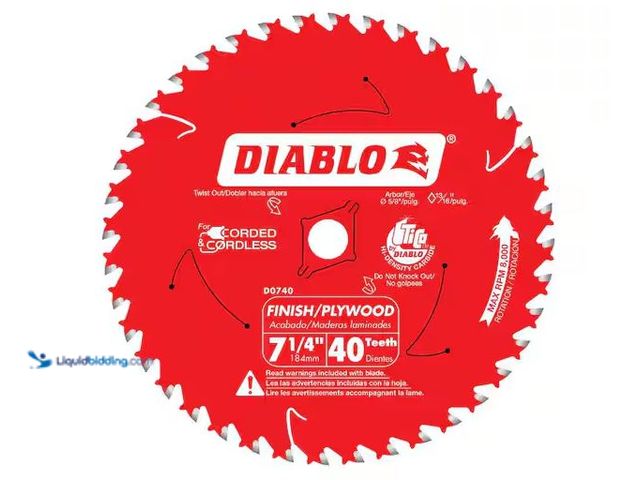 Lot 49-3566827 - DIABLO
7-1/4in. x 40-Tooth Finish Circular Saw Blade for Wood, Unused