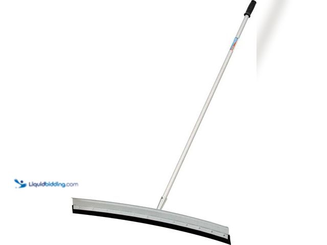 Lot 49-5546517 - Unger Professional AquaDozer Max Kit, 36” Smooth Surface Curved Floor Squeegee and 48” Dual End Pole...