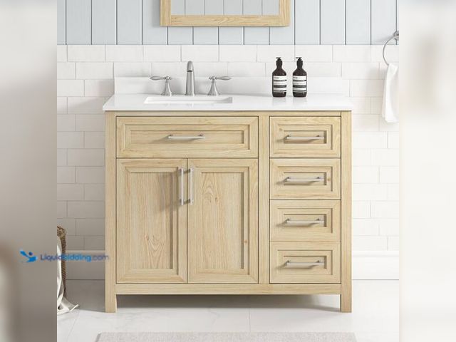 Lot 49-5454152 - Home Decorators Collection
Beaufort 42 in. Single Sink Light Birch Bath Vanity with White Engineere...