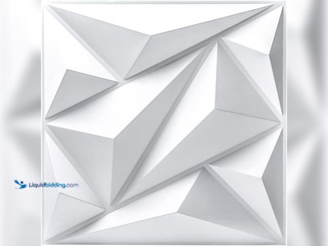 Lot 49-5485466 - Art3dwallpanels PVC 3D Wall Panel Diamond for Interior Wall Décor in White, 19.7" x 19.7" Wall Decor...